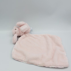 Doudou plat lapin rose mouchoir TARTINE ET CHOCOLAT