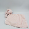 Doudou plat lapin rose mouchoir TARTINE ET CHOCOLAT