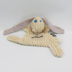 Doudou plat lapin beige Lapinos LES DEGLINGOS