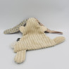 Doudou plat lapin beige Lapinos LES DEGLINGOS