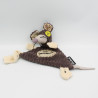 Doudou plat souris marron beige BABY DEGLINGOS