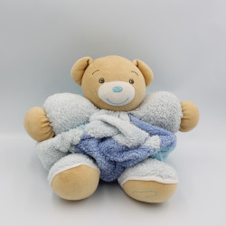 Doudou ours plume blanc bleu KALOO