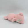 Ancienne peluche lapin rose blanc AJENA