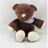 Doudou ours brun marron foulard bleu HM H ET M