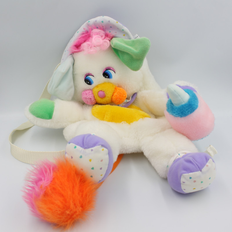 Sac à dos Peluche Popples blanc année 1986
