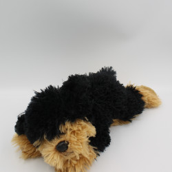 Doudou peluche chien noir marron GIPSY