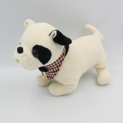 Peluche chien blanc noir Bouledogue BUKOWSKI