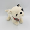 Peluche chien blanc noir Bouledogue BUKOWSKI 