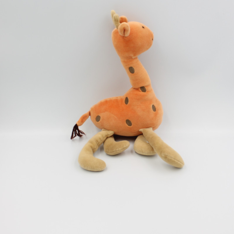 Doudou girafe orange beige JACADI