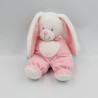 Doudou lapin rose blanc pois TEX BABY