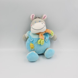 Doudou zébre ane gris bleu orange NICOTOY