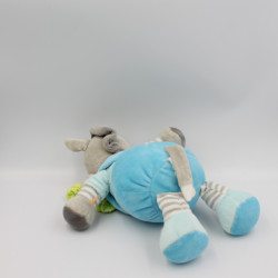 Doudou zébre ane gris bleu orange NICOTOY