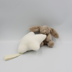 Doudou musical lapin étoile beige blanc JELLYCAT