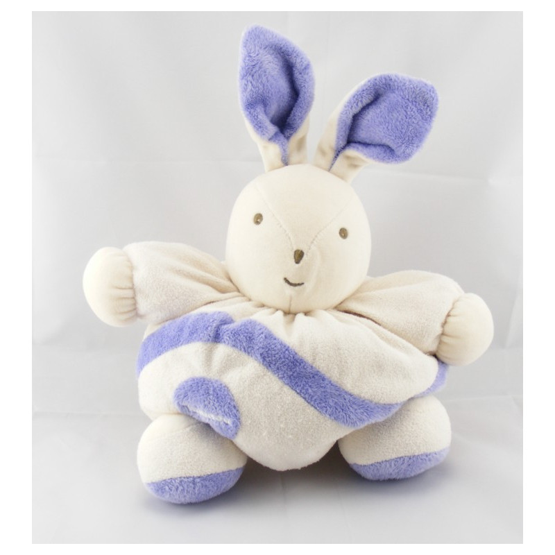 Doudou Lapin Boule patapouf rose blanc Takinou