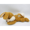 Doudou lapin beige marron couché NICOTOY