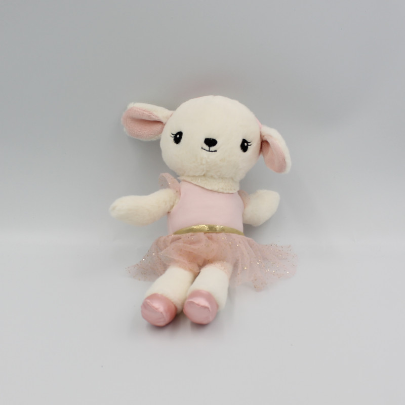 Doudou mouton blanc rose tutu H&M
