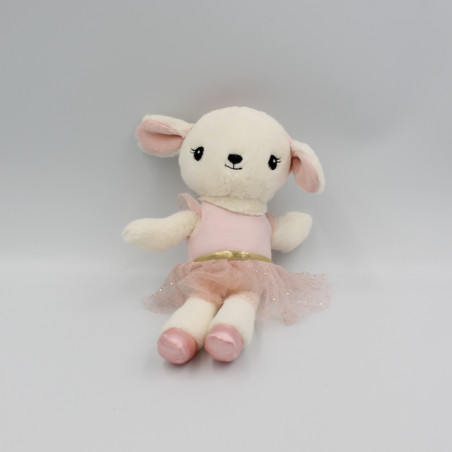 Doudou mouton blanc rose tutu H&M