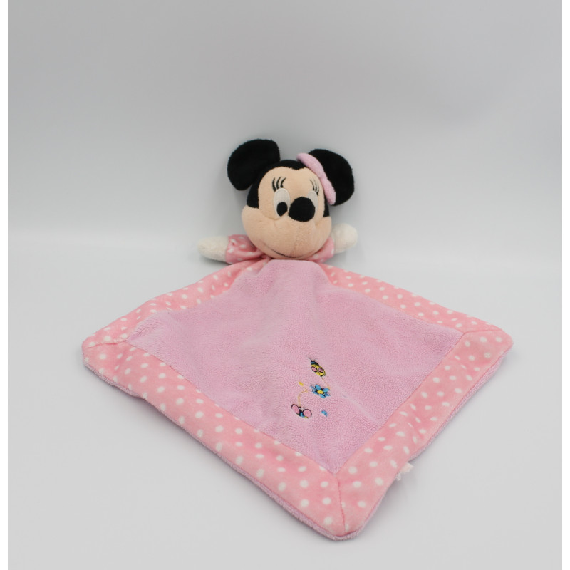 Doudou plat minnie rose pois coccinelle DISNEY