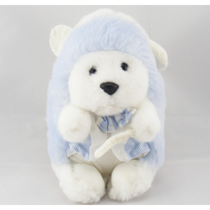 Doudou hérisson bleu rayé TARTINE ET CHOCOLAT 