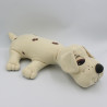 Peluche chien blanc écru marron Pitou VULLI Vintage