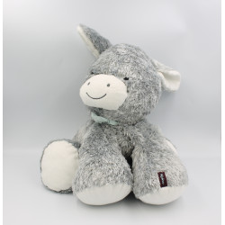 Grand Doudou ane gris blanc foulard bleu Régliss KALOO