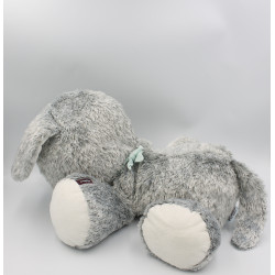 Grand Doudou ane gris blanc foulard bleu Régliss KALOO