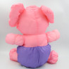 Peluche Puffalump éléphant rose violet en toile