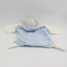 Doudou plat ours plume bleu noeuds KALOO