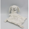 Doudou lapin blanc gris pois mouchoir Mon petit coeur POMMETTE