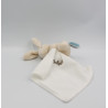 Doudou Lapin blanc écru mouchoir Naturel Baby nat