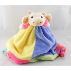 Doudou plat réversible cochon vache NOUNOURS