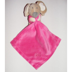 Doudou souris avec mouchoir rose TIAMO 