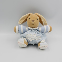 Doudou lapin boule P'tit lapinou blue bleu KALOO