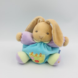 Doudou lapin patapouf bleu mauve anniversaire confettis Kaloo