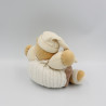 Doudou ours patchwork blanc gris marron sable KALOO