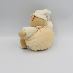 Doudou ours boule écru feuilles Collection Pure KALOO