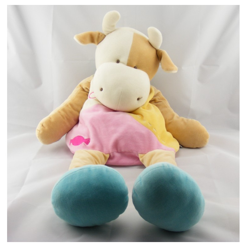 Doudou vache Cerise avec bonbon Doudou ET COMPAGNIE