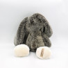 Peluche ours bleu déguisé en lapin blanc marron BUKOWSKI