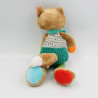 Doudou renard beige vert orange rouge MOTS D'ENFANTS