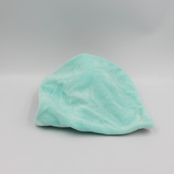 Doudou plat lapin gris bleu jaune indien SUCRE D'ORGE