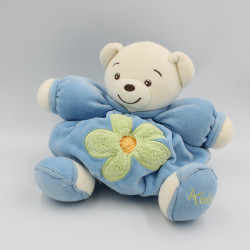 Doudou ours blanc feuilles Dragée KALOO