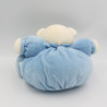 Doudou ours boule patapouf bleu fleur verte KALOO