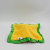 Doudou plat grenouille verte jaune SANDY