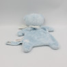 Doudou plat ours bleu blanc pois écharpe TEX
