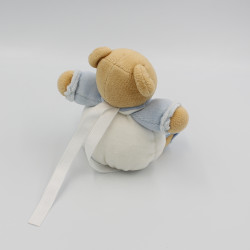 Mini Doudou ours blanc bleu blue enfant KALOO
