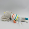 Doudou éléphant gris jaune orange vert bleu BEBE CONFORT