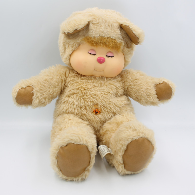Ancienne Peluche ours beige Nombrilou AJENA