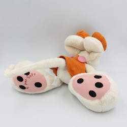 Peluche souris robe orange fleurs Diddlina DIDDL
