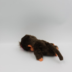 Peluche Singe Kiki fille Monchhichi avec noeud rose SEKIGUCHI