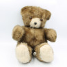 Ancienne peluche ours brun marron AJENA Vintage